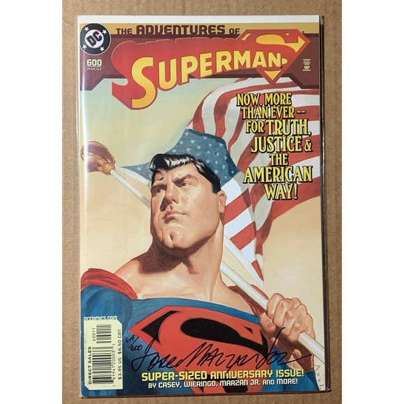 DC Comics Adventures of Superman #600 DF Signed by Jose Marzan Jr. COA 2002 - Picture 1 of 9